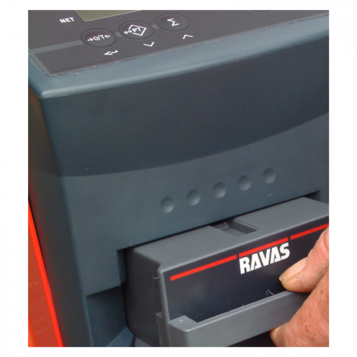 Transpalet cu cântar RAVAS 2100, 2000 kg, precizie 1 kg, cu baterie interschimbabilă [2]