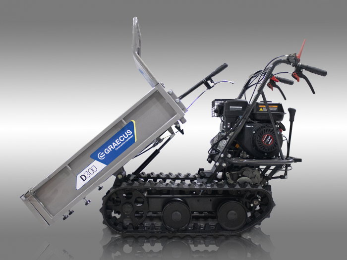 Transportor dumper senilat, 6.5 CP, 300kg, basculare mecanica, Graecus D300 [6]