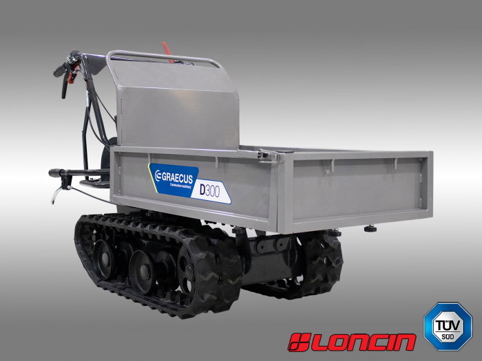 Transportor dumper senilat, 6.5 CP, 300kg, basculare mecanica, Graecus D300 [2]