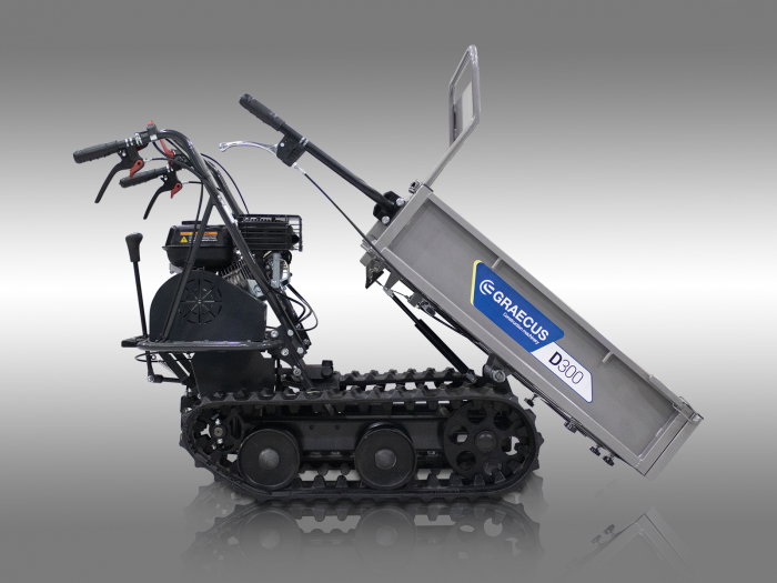 Transportor dumper senilat, 6.5 CP, 300kg, basculare mecanica, Graecus D300 [18]