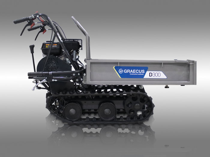 Transportor dumper senilat, 6.5 CP, 300kg, basculare mecanica, Graecus D300 [17]