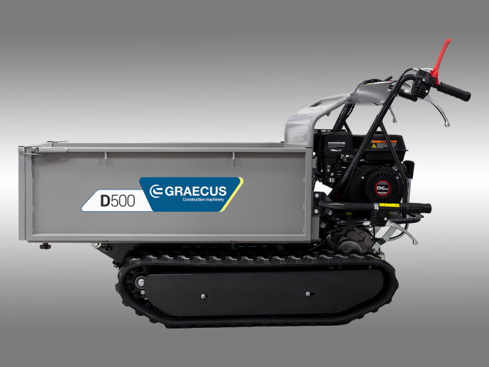 Transportor dumper senilat, 6.5 CP, 500kg, basculare mecanica, Graecus D500 [4]