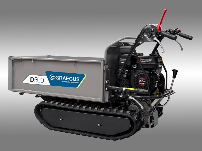 Transportor dumper senilat, 6.5 CP, 500kg, basculare mecanica, Graecus D500 [6]