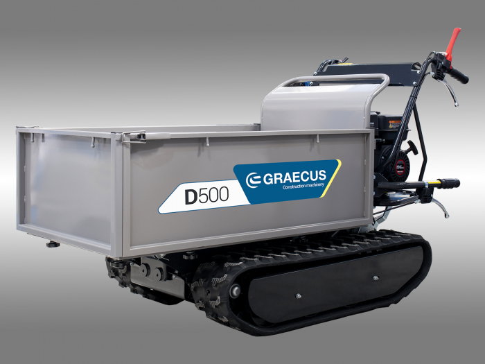 Transportor dumper senilat, 6.5 CP, 500kg, basculare mecanica, Graecus D500 [3]