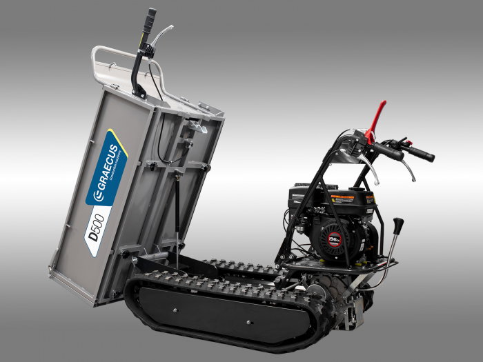 Transportor dumper senilat, 6.5 CP, 500kg, basculare mecanica, Graecus D500 [5]