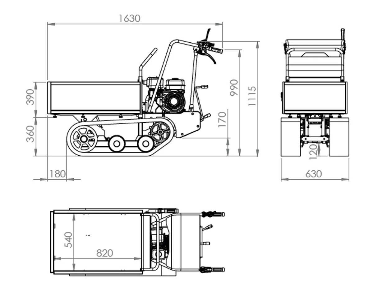 Transportor dumper Colmac Tucano 330M G212 – motor Loncin 7 CP [6]