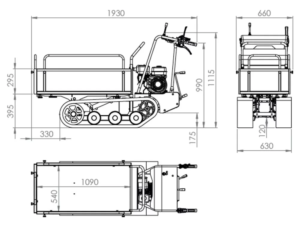 Transportor dumper senilat Colmac Tucano 530H G212, 7 CP, Italia [5]