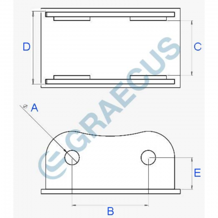 Bolturi de prindere accesorii miniexcavator – 40x108 mm, EB9 / EB10 / EB12 [1]