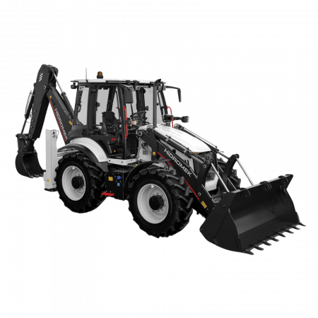 Prelucrarea solului - Buldoexcavator Hidromek HMK 102 S Alpha – 100 CP, pompa axiala BOSCH, cabină confort cu A/C