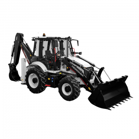 Prelucrarea solului - Buldoexcavator Hidromek HMK 102 B Alpha – 100 CP, 9.24T, pompa axiala BOSCH