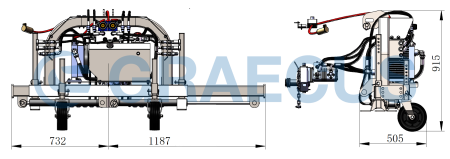 CHIMERA BRATSO HYD120 cu brațe hidraulice și sistem hidraulic autonom conectat la cardan tractor [4]