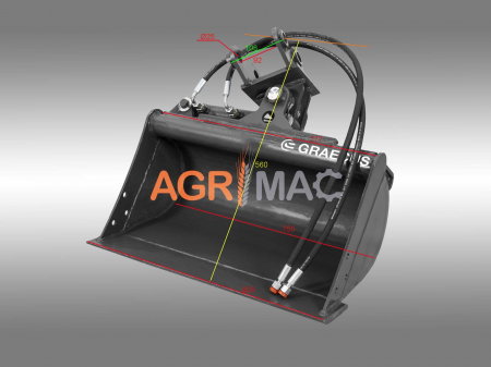 Cupă de Taluzat Hidraulică EB10/EB12 - 800mm, Pentru Miniexcavatoare [2]