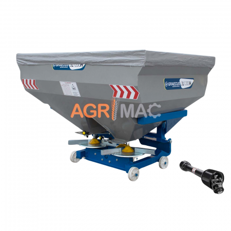 Distribuitoare de ingrasaminte - Distribuitor îngrășăminte cu 2 discuri și sărăriță hidraulică 2L1200H – 1200L, 18-20m
