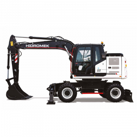 HMK 150 WR – Excavator Compact pe Roți, Motor Deutz 141 CP, Cupă 0,6 m³, Sistem Hidraulic 2×160 L/min [1]