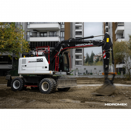HMK 150 WR – Excavator Compact pe Roți, Motor Deutz 141 CP, Cupă 0,6 m³, Sistem Hidraulic 2×160 L/min [2]