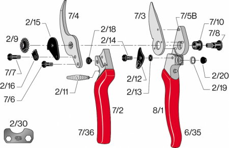Foarfeca profesionala FELCO 8  + gresie diamentata FELCO 903 [3]
