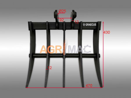 Furca potrivita pentru miniexcavatorele model EB10 sau EB12 Graecus [1]