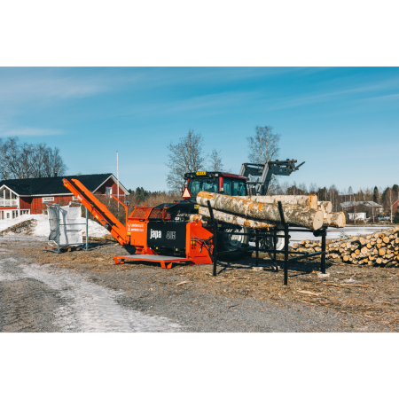 Japa 405 TR – Linie profesională la cardan tractor 10 kW pentru tăiere & despicare (12,5 tone), buștean 40 cm diametru [26]