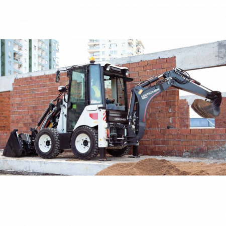 Mini Buldoexcavator cu roti Hidromek, 5 tone, motor Kubota 65 cp, AC, HMK 62 SS [2]