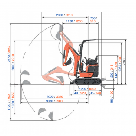 Miniexcavator Kubota K008-5, 1 Tonă, Motor Diesel 10 CP [9]