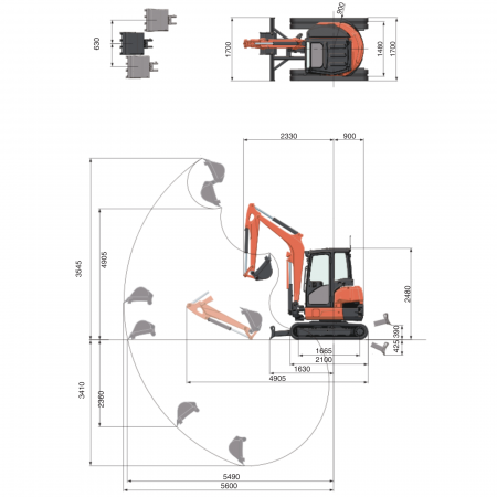 Miniexcavator Kubota U36-4 [5]