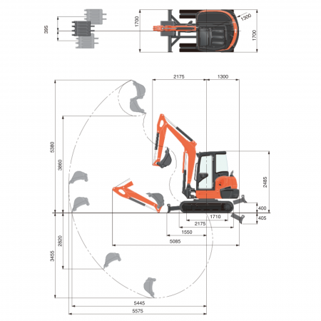 Miniexcavator Kubota KX042-4α – 40.4 CP, 4T, diesel compact [5]