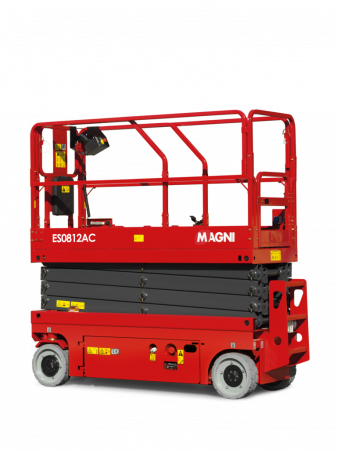 Transport si manipulare - Nacelă electrică foarfecă Magni ES0812AC+ – 8 metri, 540 kg, indoor/outdoor, calitate italiană