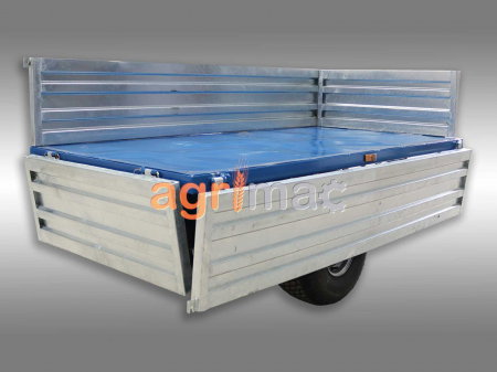 Remorcă agricolă MT1500-H – 1500 kg, basculare hidraulică, obloane galvanizate [11]