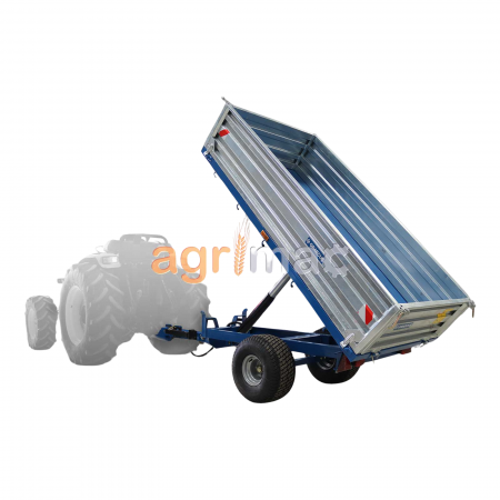 Transport si manipulare - Remorcă agricolă MT1500-H – 1500 kg, basculare hidraulică, obloane galvanizate