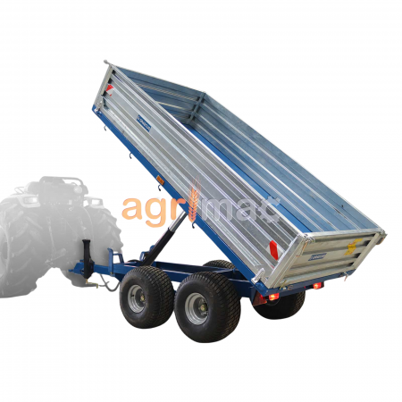 Transport si manipulare - Remorcă agricolă DT2500-H – 2500 kg, basculare hidraulică, obloane galvanizate
