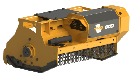 Hydraulic vegetation mulcher, Lopez Garrido TKA700, for 1.5–5 t excavators [1]