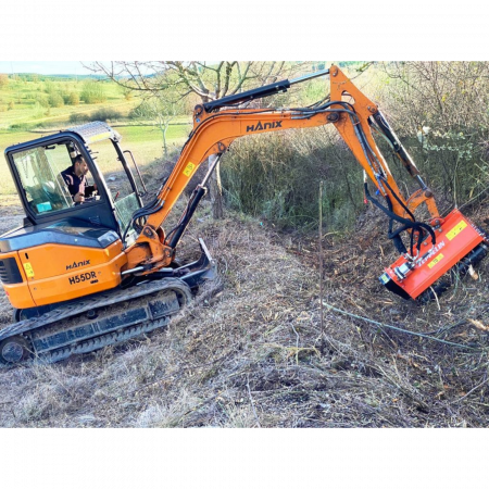 Zeppelin Spider 80 – Tocător hidraulic 800 mm cu 16 lame Y, pentru utilaje 30–40 l/min, degajare vegetație pante/șanțuri [2]