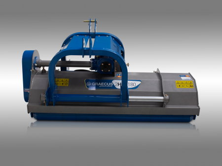 Tocator de vegetatie pentru tractor reversibil, 140 cm, conectare cardan PTO, deplasare laterala hidraulica, Graecus 2HΒΚ140 [1]