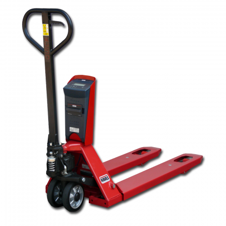 Transpaleti si stivuitoare - Transpalet cu cântar RAVAS 2100, 2000 kg, precizie 1 kg, cu baterie interschimbabilă
