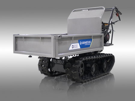 Transportor dumper senilat, 6.5 CP, 300kg, basculare mecanica, Graecus D300 [20]