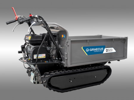 Transportor dumper senilat, 6.5 CP, 500kg, basculare mecanica, Graecus D500 [7]