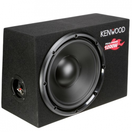 Subwoofere auto - Subwoofer auto pasiv cu incinta trapez Kenwood KSC-W1200B, 300W