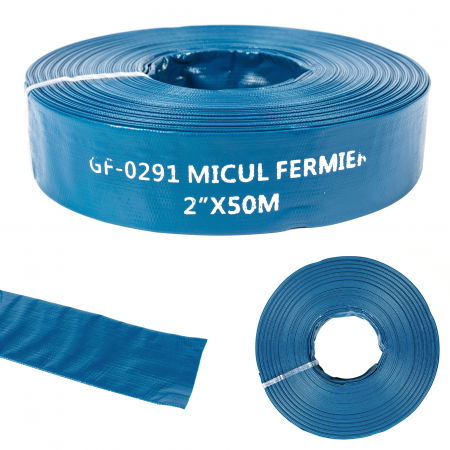 Furtun de pompier Micul Fermier, lungime 50m, 2 toli (50mm), din PVC, GF-0291