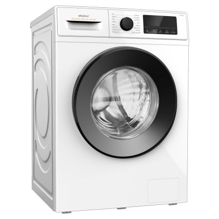 Masina de spalat rufe Albalux AXWGI1482, 8 kg, Motor Inverter, 16 programe, 1400 rotatii, Display led, Clasa energetica A, Adaugare rufe, Blocare acces copii, Alb