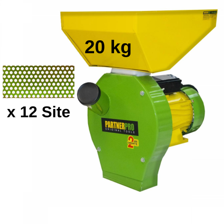 ZOOTEHNIE - Moara pentru uruiala PARTNER PRO PP3900, putere 3900 W, 240 kg/h, 12 site