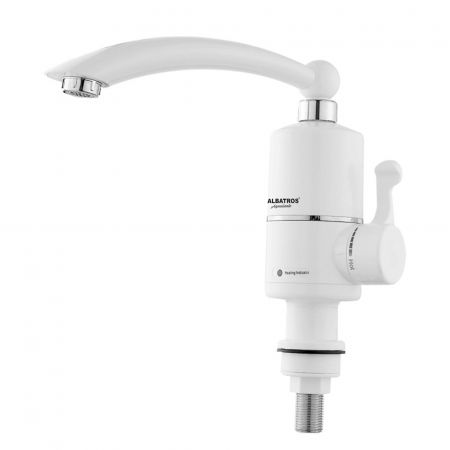 Robinet Electric Albatros Aqualiente – 3000W, Reglaj Temperatură 30–60°C, Rezistență din Oțel Inoxidabil, Conductă din Cupru, Debit 2–2.5 L/min, Presiune 0.04–0.6 MPa, Protecție ELCB, Instalare Ușoară