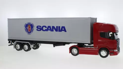 Macheta cap tractor Scania R730 4x2 cu semiremorca, scara 1:32 - cu defect [2]