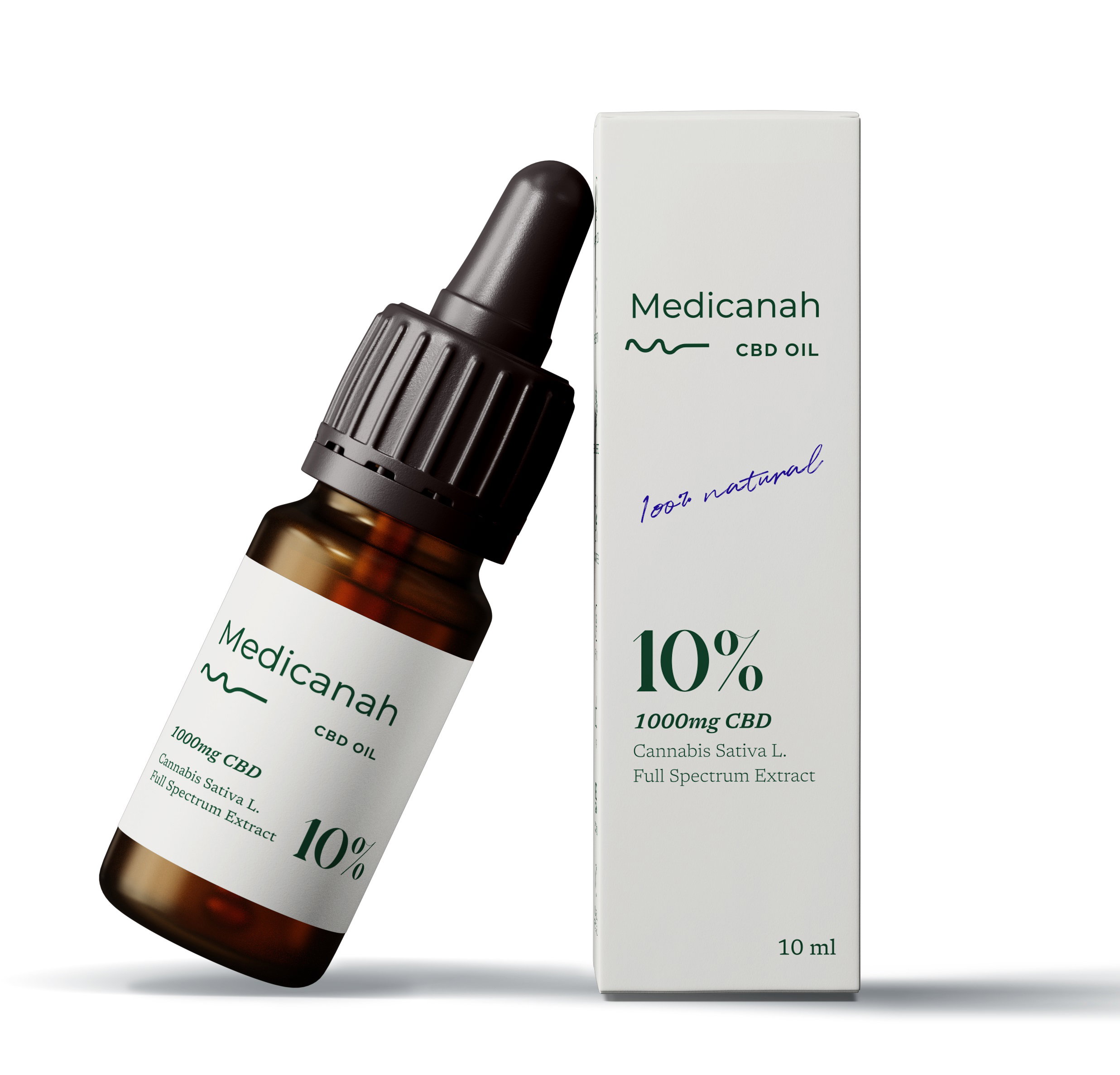 1.2. Cel mai bun ulei CBD cu spectru intreg (full spectrum)  Medicanah 10 ulei