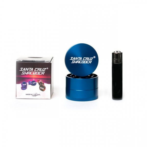 Grinder metalic 'Santa Cruz' Medium, Albastru, 3 Parti, Ø53mm [2]