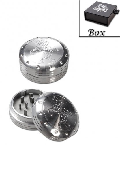 Grinder metalic 'Black Leaf' Deep Engrave, 2 parti, Ø53mm [1]