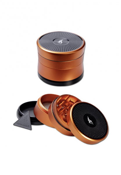 Grinder metalic After Grow Solinder, Portocaliu, 4 parti, Ø62mm [1]