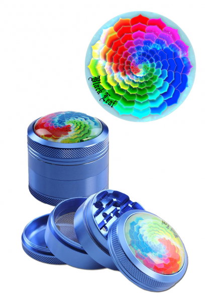 Grinder metalic 'Black Leaf' Mandala, 4 parti, Ø50mm [1]