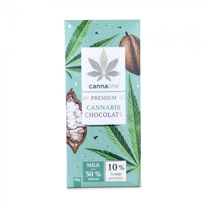 Ciocolata premium Cannabis, cannaline, Lapte, 80g [1]