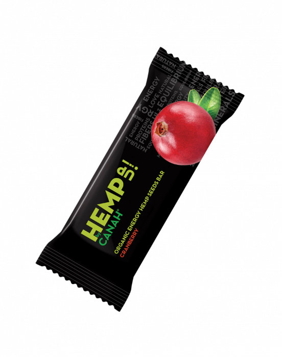 Baton proteic cu canepa, CANAH, merisoare, 48g [1]