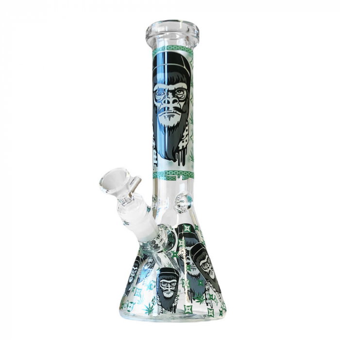 Bong sticla, Black Sheep, Glow Green Gorilla, Triple Glass, 25cm [1]